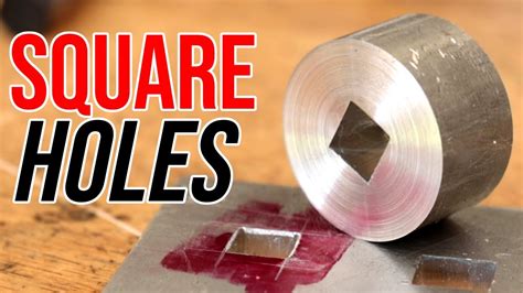 making square holes in sheet metal|square holes in metal.